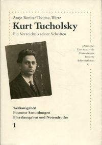 Bonitz, Kurt Tucholsky. (Umschlag)