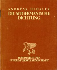 Heusler, Die altgermanische Dichtung. (Umschlag)