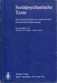 Cranach, Sozialpsychiatrische Texte. (Umschlag)