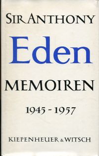 Eden, Memoiren. (Umschlag)
