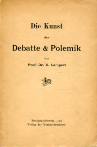 Lampert, Die  Kunst der Debatte und Polemik. (Umschlag)