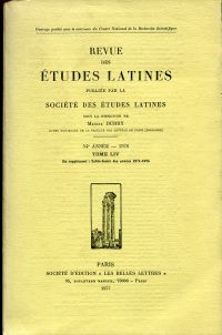 Revue des Etudes Latines (Umschlag)