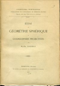 Daniels, Essai de géométrie sphérique en coordonnées projectives. (Umschlag)