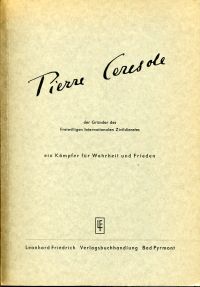 Bietenholz-Gerhard, Pierre Ceresole (Umschlag)