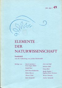 Elemente der Naturwissenschaft, Jahrgang 49 (1988), Heft 2. (Umschlag)