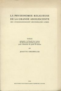 Oberwiler, La physionomie religieuse de la grande adolescente de l'enseignement (Umschlag)