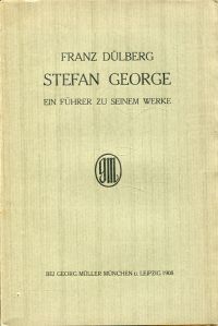 Dülberg, Stefan George. (Umschlag)