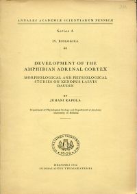 Rapola, Development of the Amphibian Adrenal Cortex. (Umschlag)