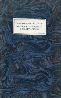 Steinen, Aus einem Dichterbuch des Mittelalters. (Umschlag)