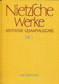 Nietzsche, Werke. Kritische Gesamtausgabe. (Umschlag)