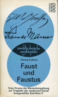Lukács, Faust und Faustus. (Umschlag)