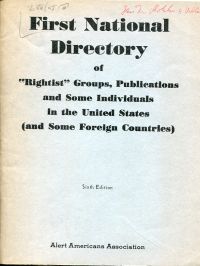 First national directory of "rightist" groups, publications, and some individual (Umschlag)