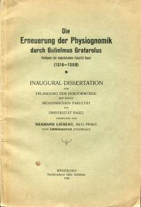 Liebert, Die Erneuerung der Physiognomik (Umschlag)
