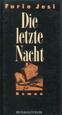 Jesi, Die letzte Nacht. (Umschlag)