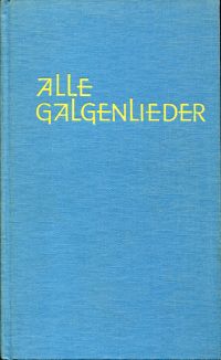 Morgenstern, Alle Galgenlieder. (Umschlag)