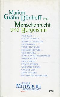 Dönhoff, Menschenrecht und Bürgersinn. (Umschlag)