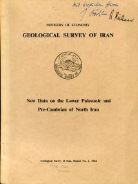 Stöcklin, New data on the Lower Paleozoic and Pre-Cambrian of North Iran. (Umschlag)