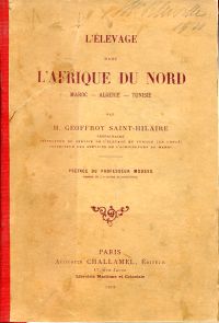 Saint-Hilaire, L'élevage dans l'Afrique du Nord. (Umschlag)