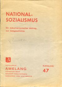 Nationalsozialismus. (Umschlag)