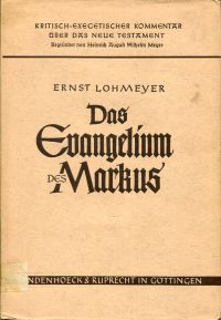 Lohmeyer, Das Evangelium des Markus. (Umschlag)