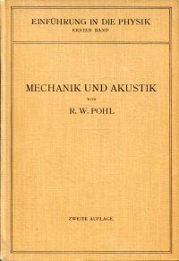 Pohl, Einführung in die Mechanik und Akustik. (Umschlag)