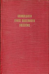 Carr, Grundlagen eines dauernden Friedens. (Umschlag)