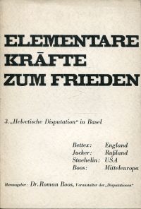 Boos, Elementare Kräfte zum Frieden. (Umschlag)