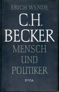 Wende, C. H. Becker. (Umschlag)
