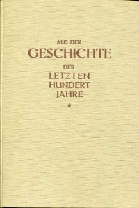 Jaggi, Aus der Geschichte der letzten hundert Jahre. (Umschlag)