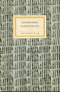 Jiménez, Platero und ich. (Umschlag)