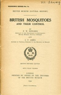 Edwards, British mosquitoes and their control. (Umschlag)