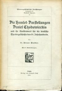 Voelcker, Die Hamlet-Darstellungen Daniel Chodowieckis und ihr Quellenwert für d (Umschlag)