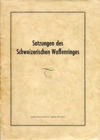 Satzungen des Schweizerischen Waffenringes. (Umschlag)