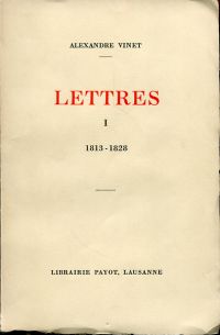 Vinet, Lettres. (Umschlag)