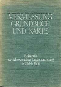 Vermessung, Grundbuch und Karte. (Umschlag)