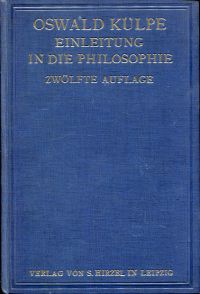 Külpe, Einleitung in die Philosophie. (Umschlag)