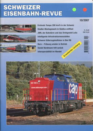 Schweizer Eisenbahn-Revue, Nr. 10/2007. (Umschlag)