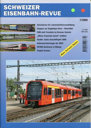 Schweizer Eisenbahn-Revue, Nr. 7/2009. (Umschlag)
