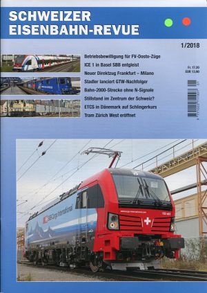 Schweizer Eisenbahn-Revue, Nr. 1/2018. (Umschlag)