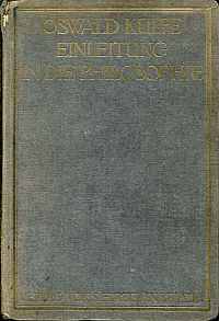 Külpe, Einleitung in die Philosophie. (Umschlag)