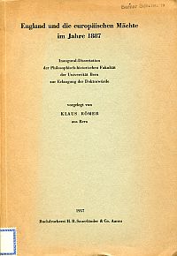 Römer, England und die europäischen Mächte im Jahre 1887. (Umschlag)