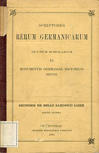 Bruno: Brunonis de bello saxonico liber. (Umschlag)