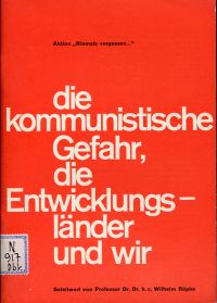 Einige Gedanken zum Thema: Die kommunistische Gefahr, die Entwicklungsländer und (Umschlag)