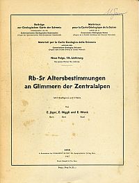 Jäger, Rb-Sr Altersbestimmungen an Glimmern der Zentralalpen. (Umschlag)