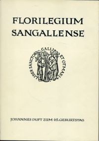 Clavadetscher, Florilegium sangallense. (Umschlag)