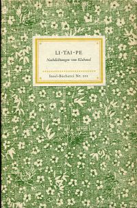Klabund (i.e. Henschke, Li-tai-pe. (Umschlag)