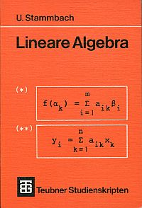 Stammbach, Lineare Algebra. (Umschlag)