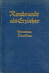 Langbehn, Rembrandt als Erzieher. (Umschlag)