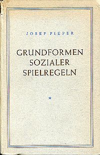 Pieper, Grundformen sozialer Spielregeln. (Umschlag)