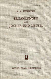 Hennicke, Beiträge zur Ergänzung und Berichtigung des Jöcher'schen Allgemeinen G (Umschlag)